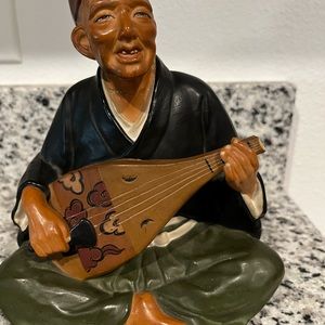 HAKATA URASAKI DOLL FIGURINE WASHABLE HANDMADE OLD MAN